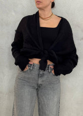 Cardigan Voile KNITEREE KNW2511CA - Black